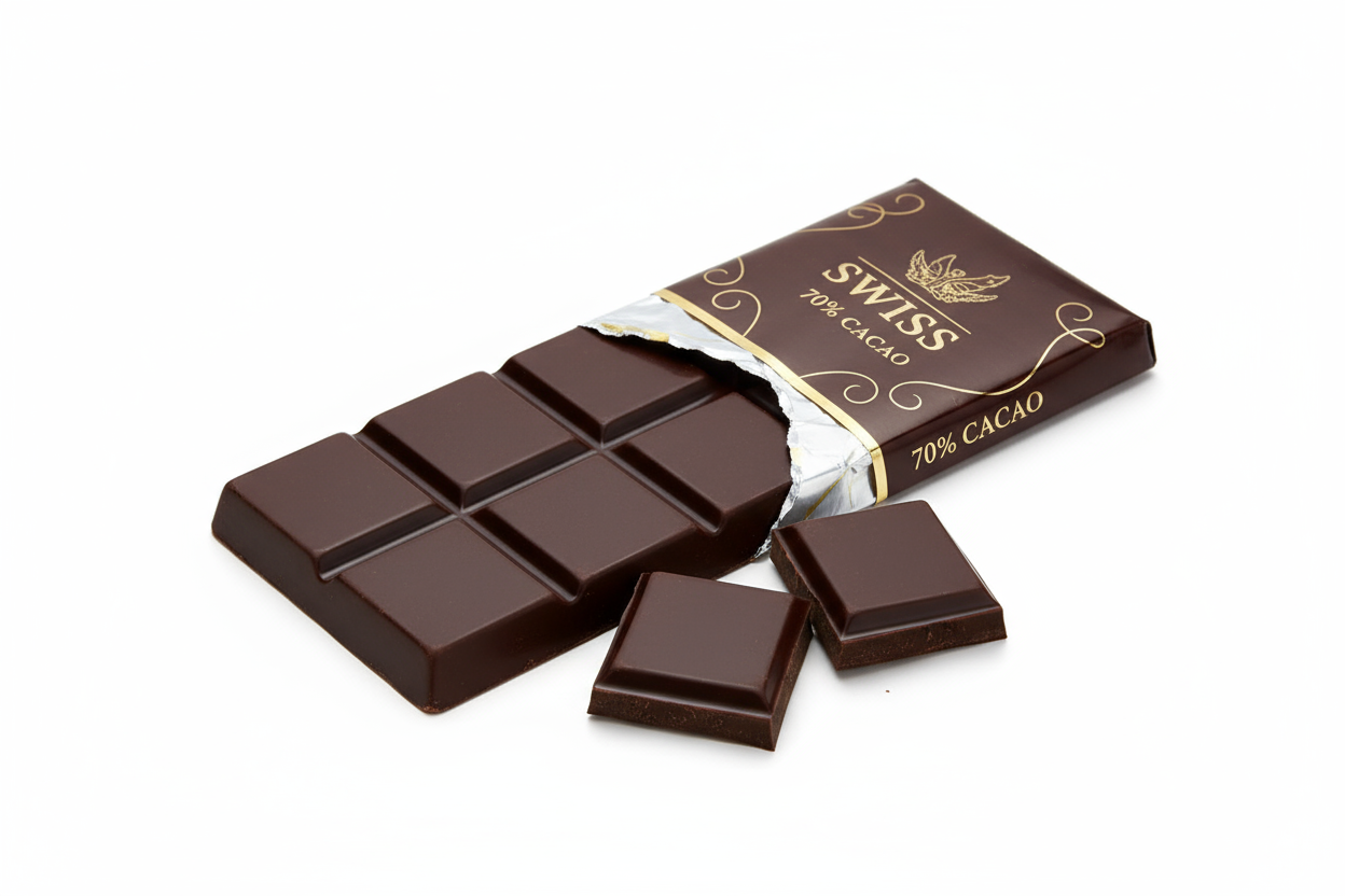 Swiss Dark Chocolate Bar 70% Cocoa